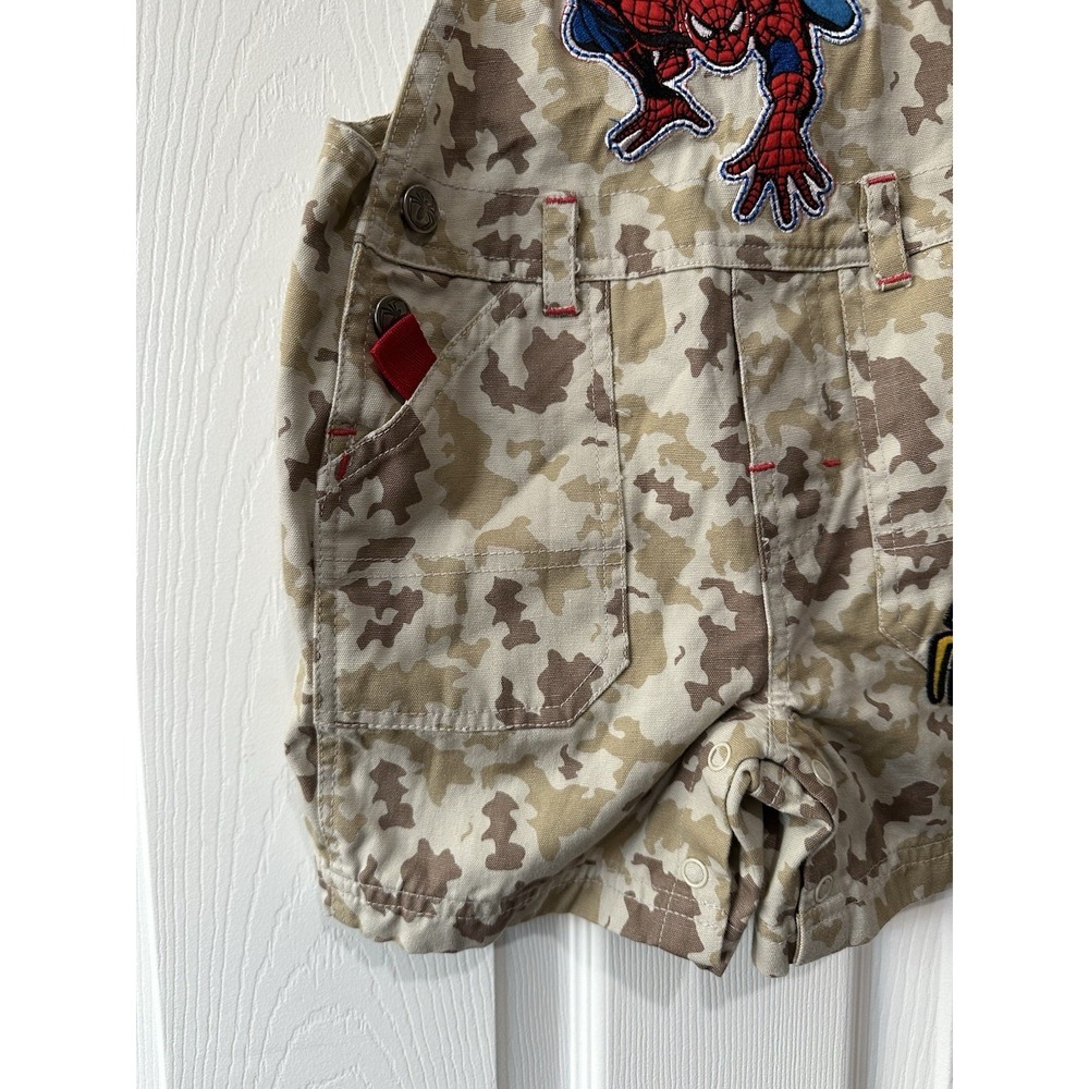 vintage Y2K Marvel Spider-Man camouflage overalls Rare 18M - Picture 4 of 9
